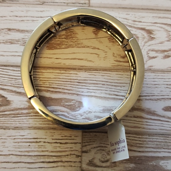 Lia Sophia Turquoise and Silver Bangle Bracelet - Picture 3 of 5